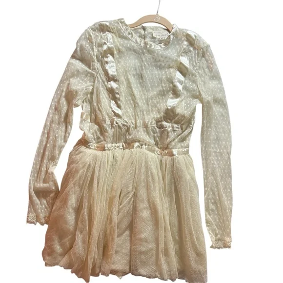 Free People Cream Lace Long Sleeve Dress XL - NWT - Picture 4 of 13